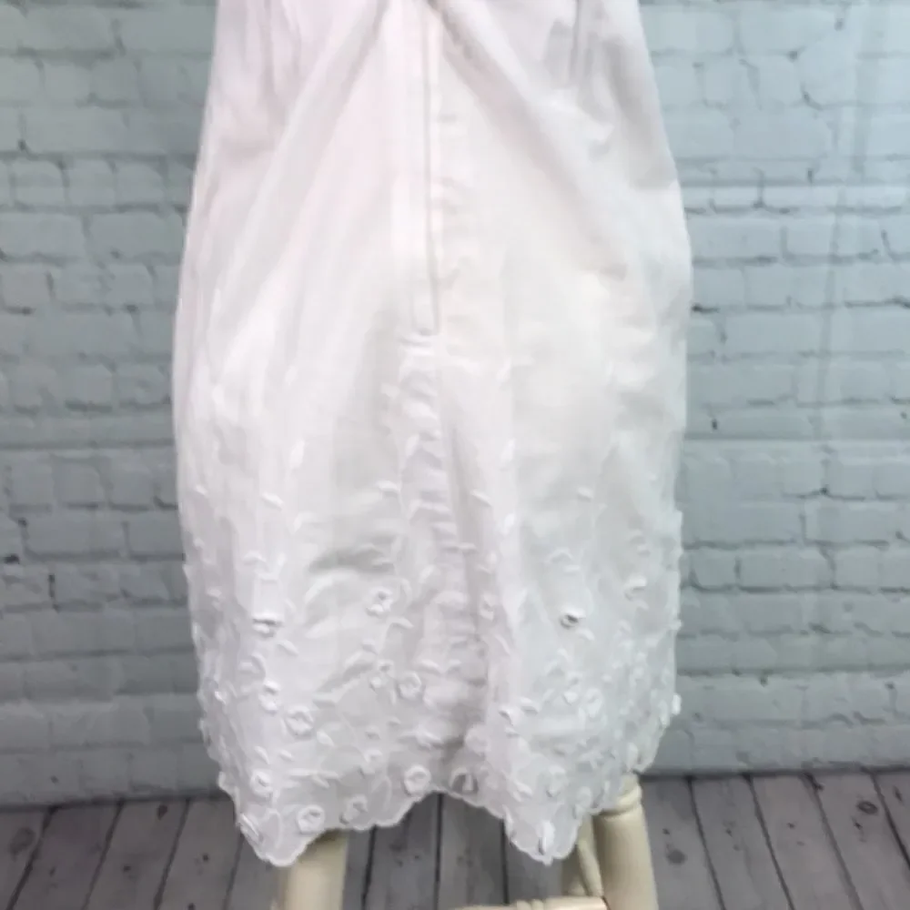 Lilly Pulitzer White cotton Ruched & embroidered Strapless dress size 2 like new - Picture 2 of 8